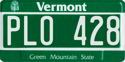 VT license plate PLO428