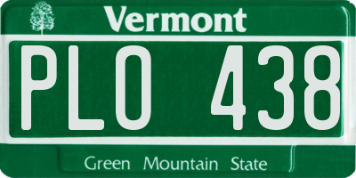 VT license plate PLO438