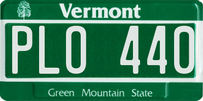 VT license plate PLO440