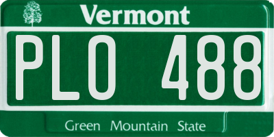 VT license plate PLO488
