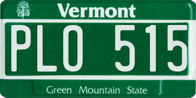 VT license plate PLO515