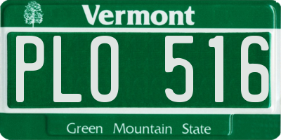 VT license plate PLO516