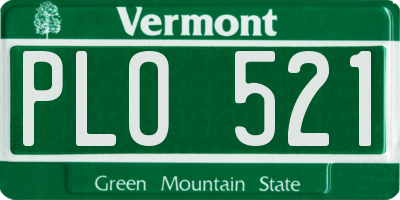 VT license plate PLO521