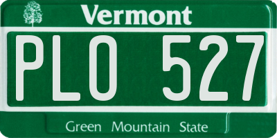 VT license plate PLO527