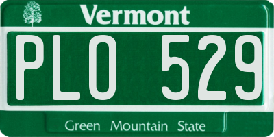 VT license plate PLO529