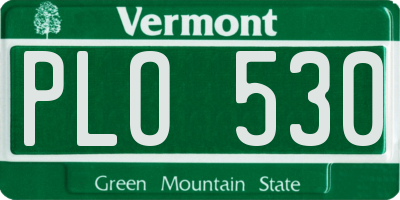 VT license plate PLO530