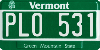 VT license plate PLO531