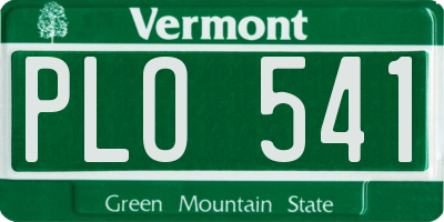 VT license plate PLO541