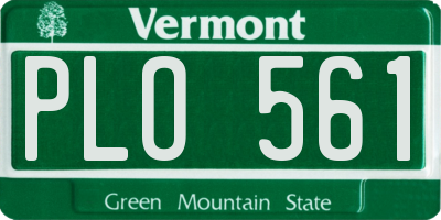 VT license plate PLO561