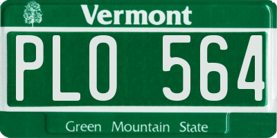 VT license plate PLO564