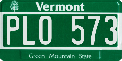 VT license plate PLO573