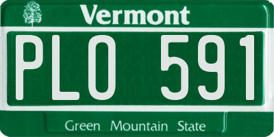 VT license plate PLO591