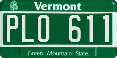 VT license plate PLO611