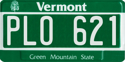 VT license plate PLO621