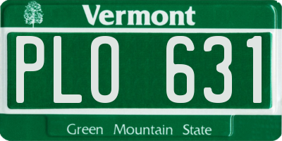 VT license plate PLO631