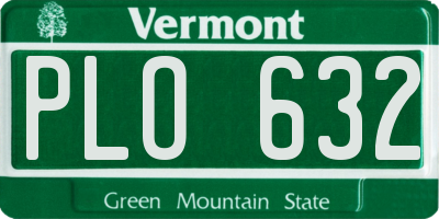 VT license plate PLO632