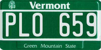VT license plate PLO659