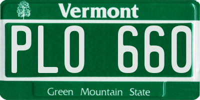 VT license plate PLO660