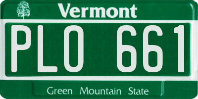 VT license plate PLO661
