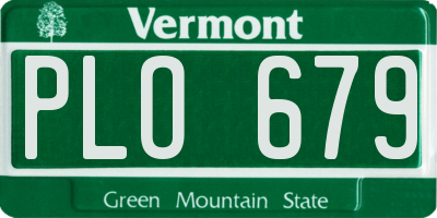 VT license plate PLO679