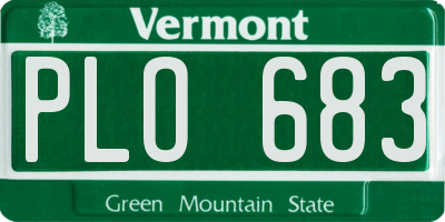 VT license plate PLO683