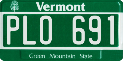 VT license plate PLO691