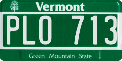 VT license plate PLO713