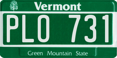 VT license plate PLO731