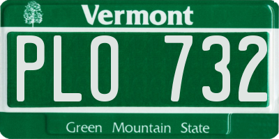 VT license plate PLO732