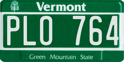 VT license plate PLO764