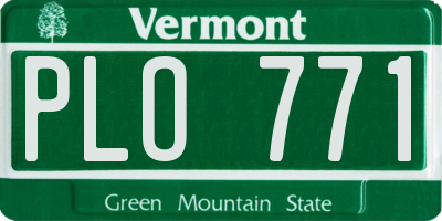 VT license plate PLO771