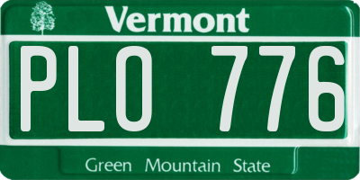 VT license plate PLO776