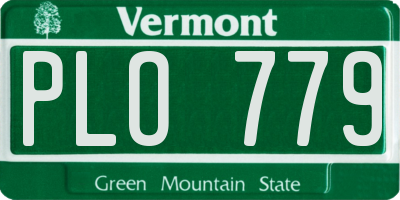 VT license plate PLO779