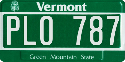 VT license plate PLO787