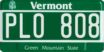 VT license plate PLO808