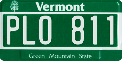 VT license plate PLO811