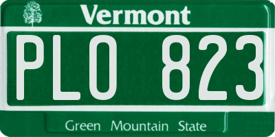 VT license plate PLO823