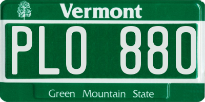 VT license plate PLO880