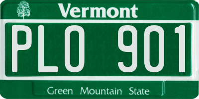 VT license plate PLO901