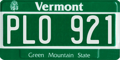 VT license plate PLO921