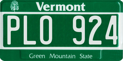 VT license plate PLO924