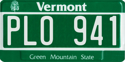 VT license plate PLO941