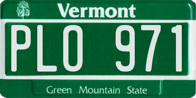 VT license plate PLO971
