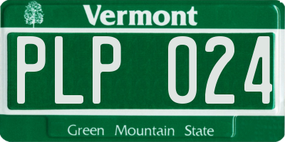 VT license plate PLP024