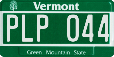 VT license plate PLP044