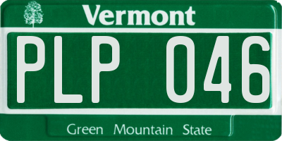 VT license plate PLP046
