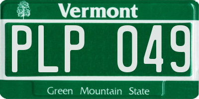 VT license plate PLP049