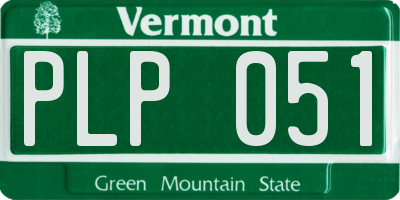 VT license plate PLP051