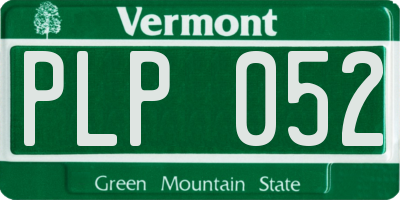 VT license plate PLP052