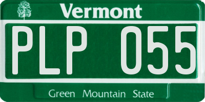 VT license plate PLP055